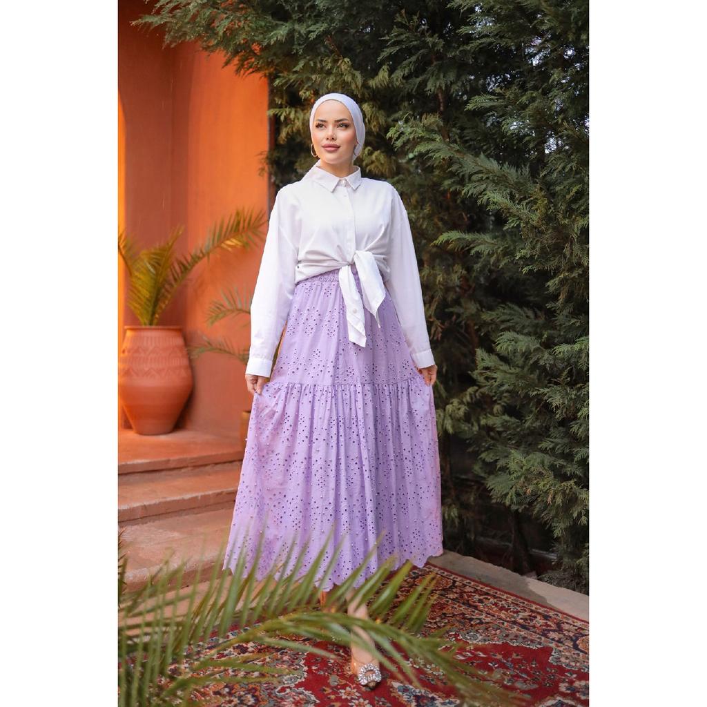 Copy - Scallop Long Summer Skirt