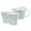 J Kitchens Kunzangama Teapot Set, Hasami Ware, Made In Japan (Teapot and Pair of Teacups, Stylish Tea Set), 240cc and 130cc, for 1 To 2 People, with