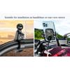 Motorcycle Phone Holder Mount With Qi 15W Wireless Charger & 20W USB-C Fast Charging Port with C To C Cable for 4-8" Phones
