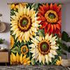2 шт. HD полноразмерная садовая декоративная занавеска с изображением подсолнуха, желтая занавеска с цифровой печатью, украшение для дома, стиль l