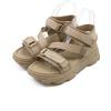 Vivian Sports Sandals with and Thick Size M Women's Straps, Velcro, Soles, V45510SM, Beige, (23.0-23.5)