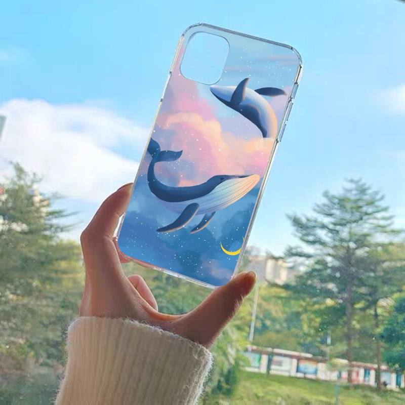 YNDFCNB чехол для телефона с изображением кита, рыбы, волны и моря для iPhone XR X XS Max 14 13 Pro Max 11 12 Mini 6 7 8 plus SE 2020, чехол с принтом