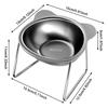 Stainless Steel Cat Bowl with Stand Anti Cervical Spondylosis Pet Raised Food and Water Dish for Cats and Dogs Dual Use Feeder