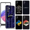 Чехол для телефона с языками программирования Java для Samsung S24,23,22,30,21,10,9,Ultra,Plus,Lite,FE,5G Черный Мягкий Чехол