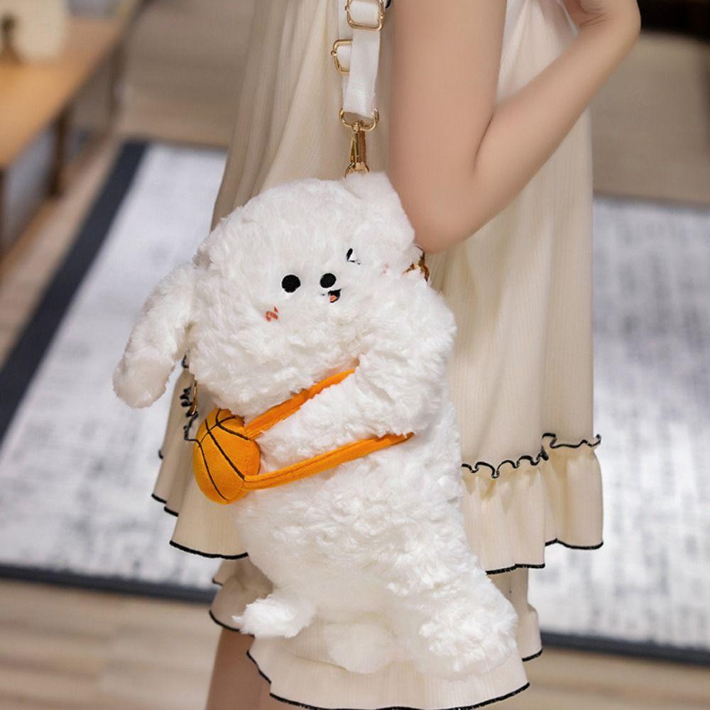 Dog Animals Raccoon Bag Fur Capybara Crossbody Bag Cute Plush Panda Backpack  Zoo Gift