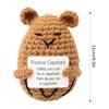Positive Crochet Animals Mini Emotional Support Crochet Decor Cartoon Funny Cute Encouragement Knitted Doll Toy Decoration