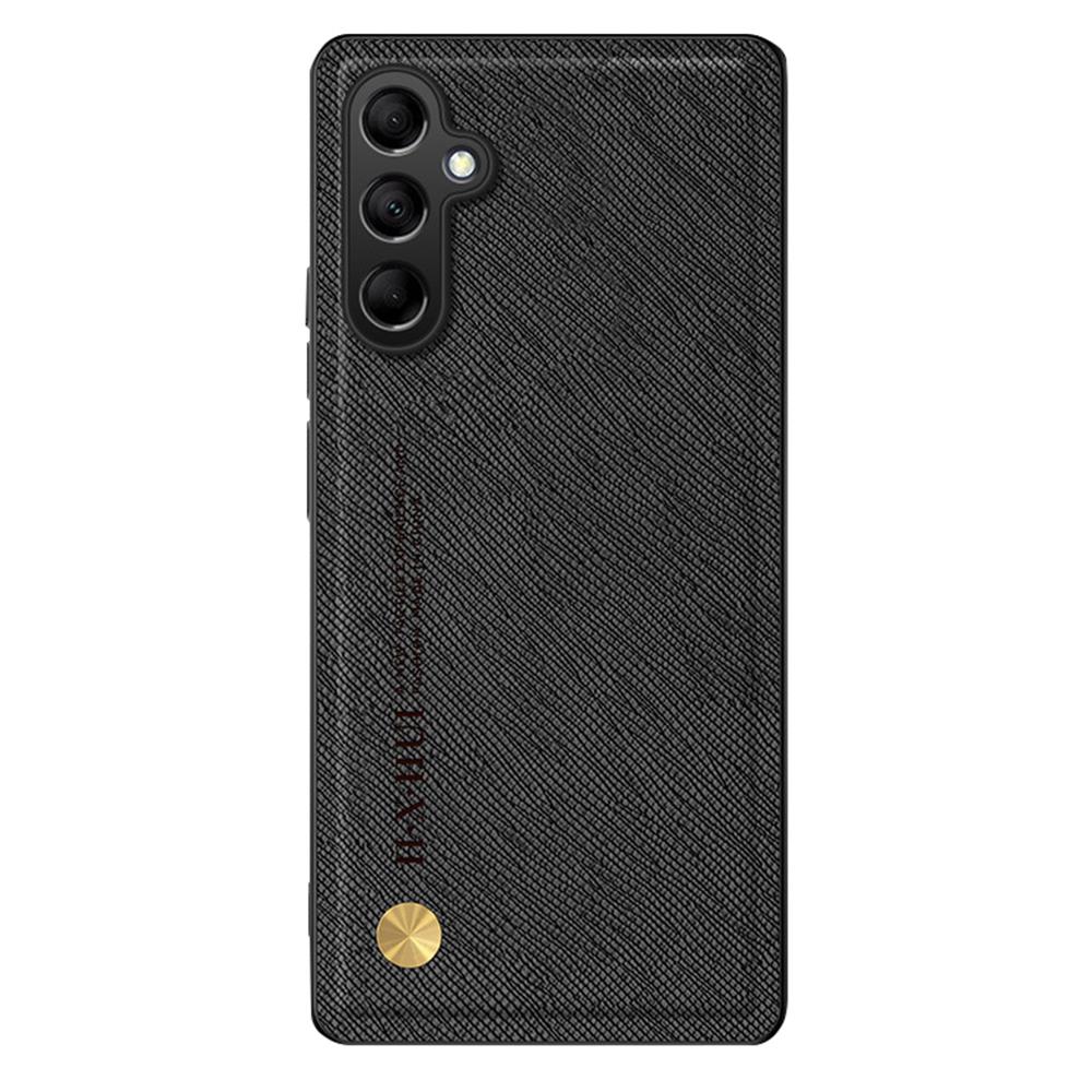 For Samsung Galaxy S25+ Case Cross Texture Leather+TPU Phone Cover Support Magnetic Car Holder