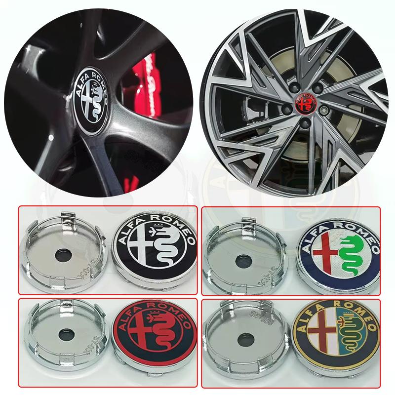 for Car Wheel Hub Center Cap Emblem Badge Cover For Alfa Romeo Giulia Stelvio 156 Tonale Brera Giulietta Disco Volante Spider M
