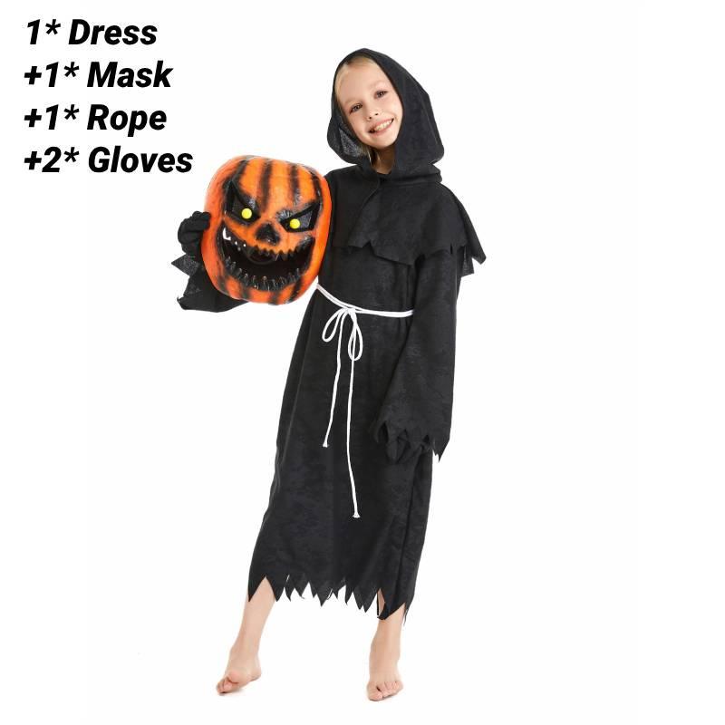 Хэллоуин Косплей Костюм Пугало Голова Тыквы Для Костюмированной Вечеринки