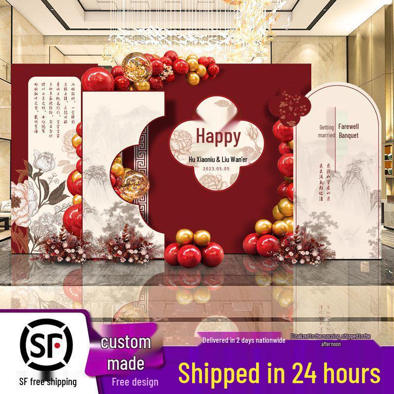 Outdoor Pavilion Wedding Backdrop Wall for Banquets and Photos