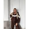 Womens 2026 Casual Sporty Hooded Zip-Up Sweater Pants Set Soft Fleece Lounge Outfit Streetwear