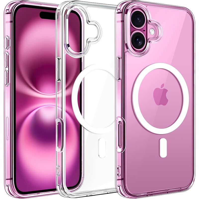 Luxury Magnetic For Magsafa Wireless Charging Case For iPhone 16 15 14 11 Pro Max Plus Mini Hard Cover Silicone Shell