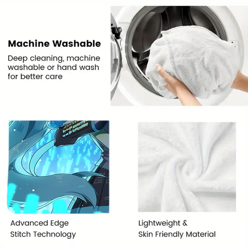Hatsune Miku 2D Flat Pattern Flannel Blanket High quality All Seasons Warmth and Comfort Perfect for Christmas Gifts.NMT0928391