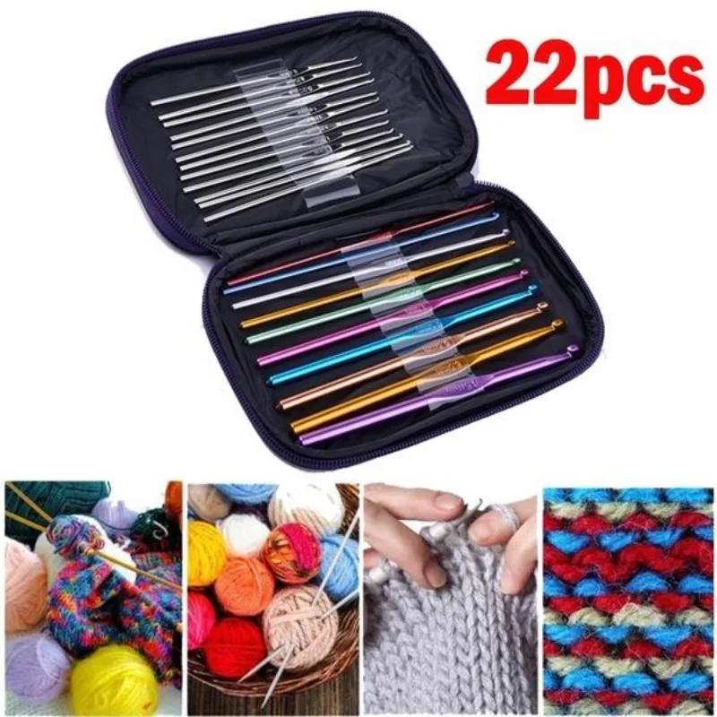 Спицы Стежки Вязание Рукоделие Пряжа Инструменты для шитья Крючки для вязания крючком Наборы спиц для вязания с чехлом.