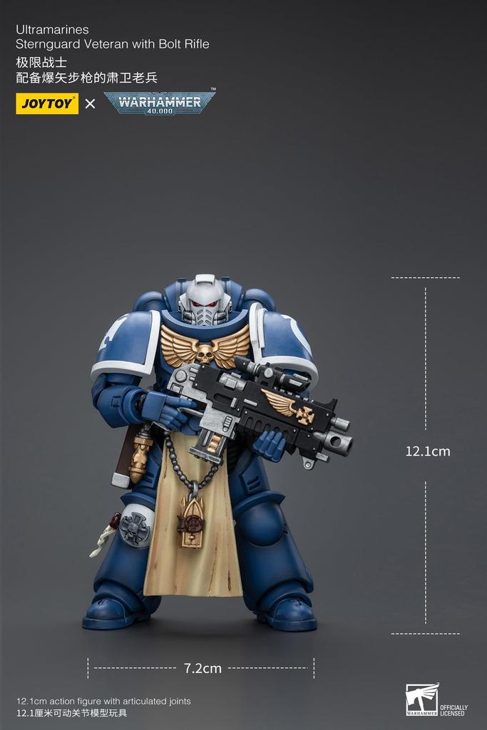 JOYTOY Warhammer Ultramarines Sternguard Veteran Rifle Action Figure Game 40k 40,000 (Bolt Equipped)
