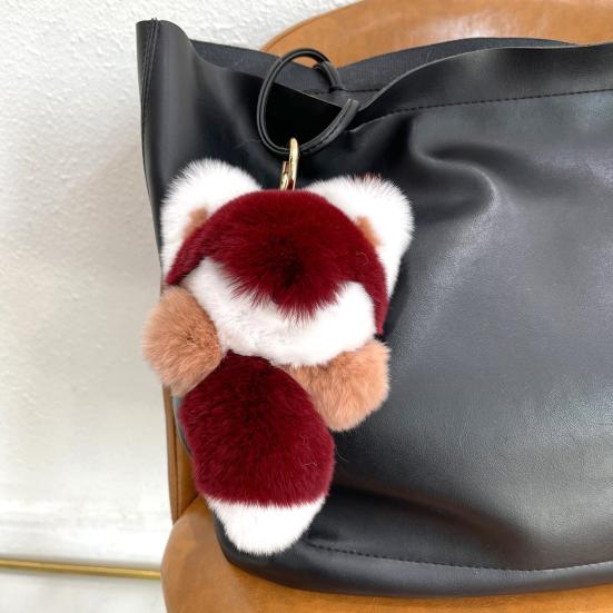 Милая подвеска из плюшевого меха лисы, супер мягкая искусственная кукла, кукла из лисы, плюшевые игрушки, подвесной орнамент, цветной мультяшный фаршированный