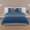 57 Thread Count Cotton Duvet Cover Set 240x220 Cm ETHNO Blue, by Soleil D'ocre