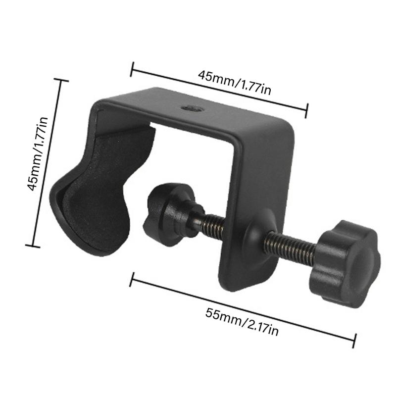 Adjustable Metal Clamp With 1/4 Female Thread For Phone Tripod Photography Studio Live Streaming phone Stand