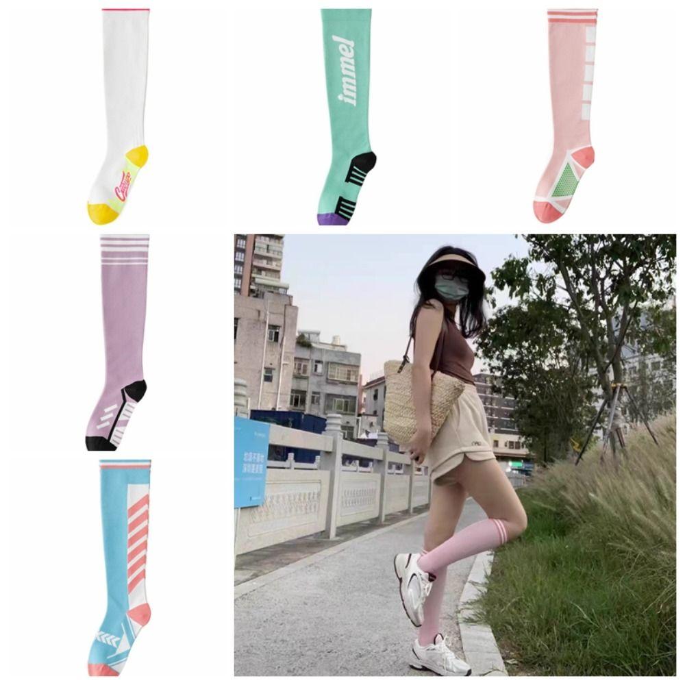 Дышащие компрессионные носки до колена Йога-носки Винтажные носки Спортивные носки Велоспорт