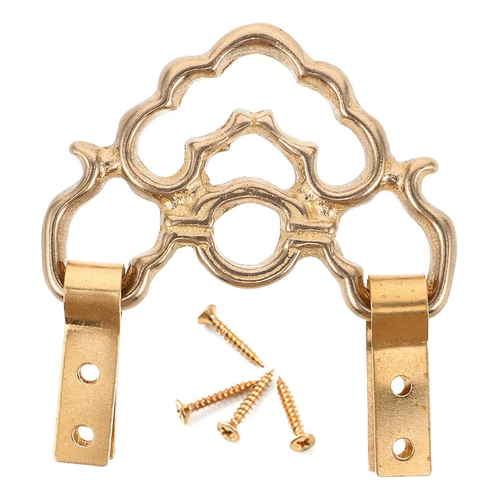 Antique Chinese Style Brass Hook for Mirrors and Frames Heavy Duty Copper Wall Hanger