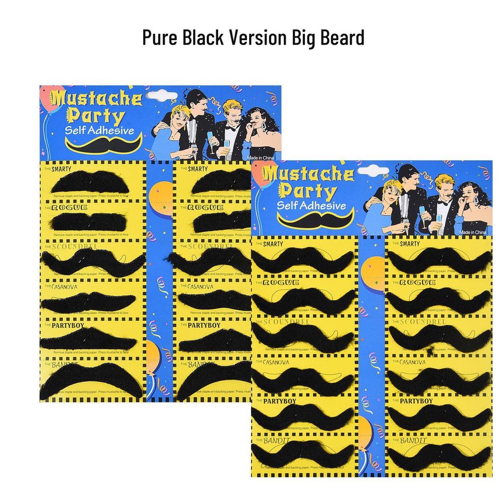 Colorful Self-Adhesive Fake Beard for Festivals - Multiple Styles Available