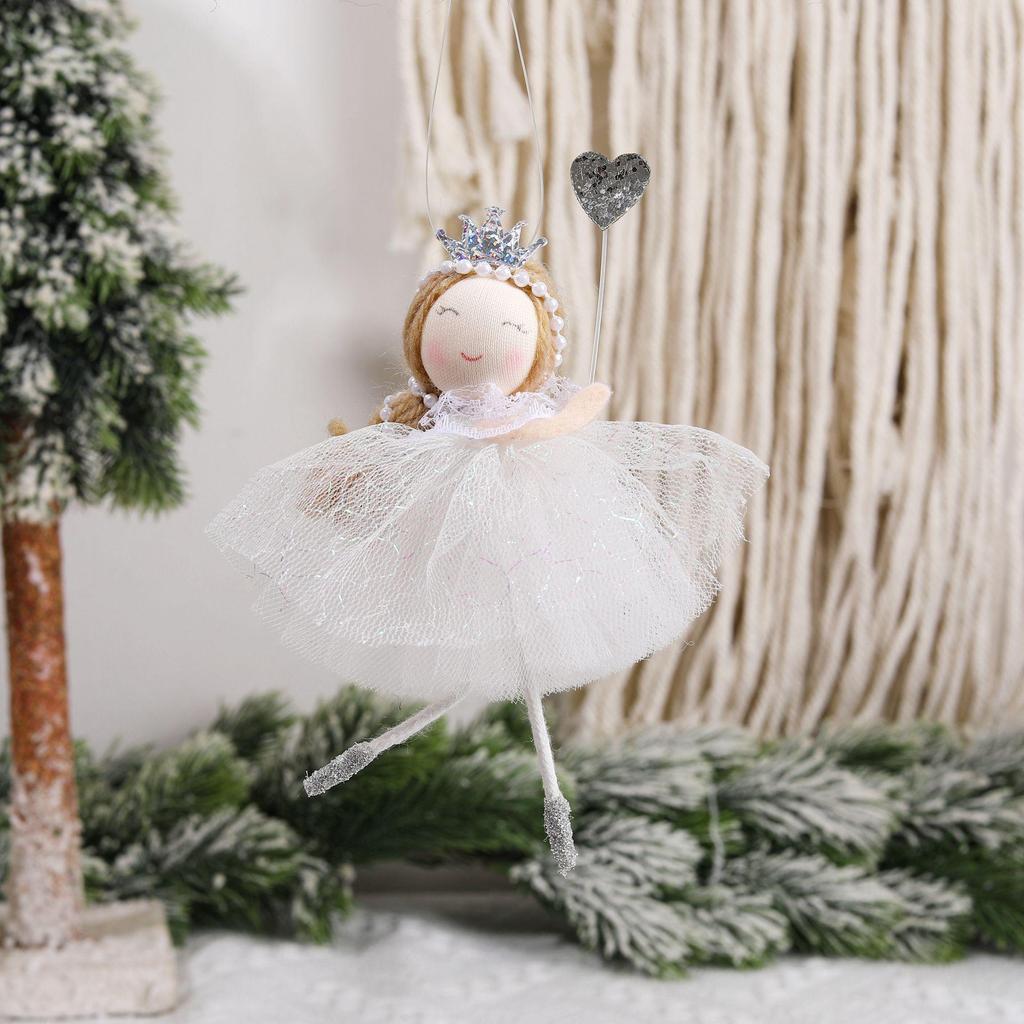 Ангел с короной в виде сердца: Милое сказочное украшение на рождественскую елку