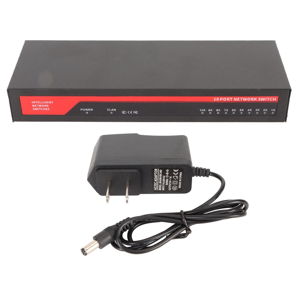 10-портовый гигабитный Ethernet-коммутатор 1000M Auto MDI MDIX Plug and Play Ethernet-сплиттер