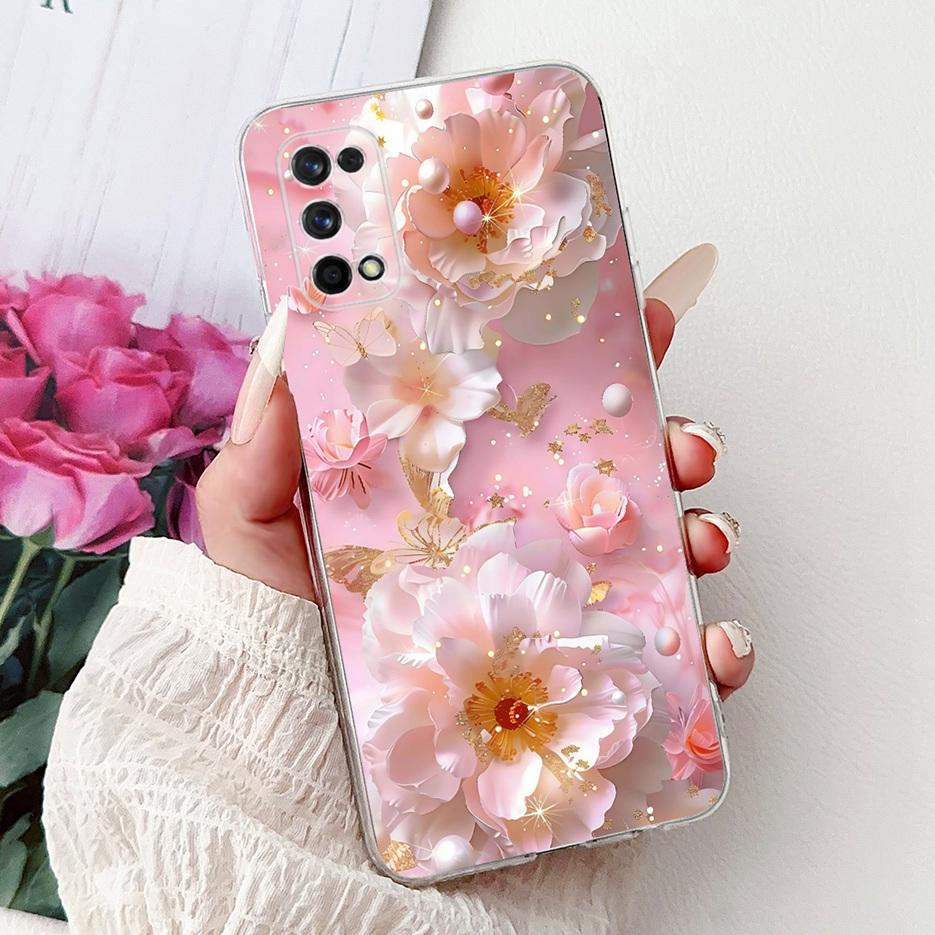 Чехол для Realme 7 Pro RMX2170, чехол с рисунком «Цветы», чехол из мягкого силикона для Realme 7 5G RMX2111, чехлы для Realme7 Pro