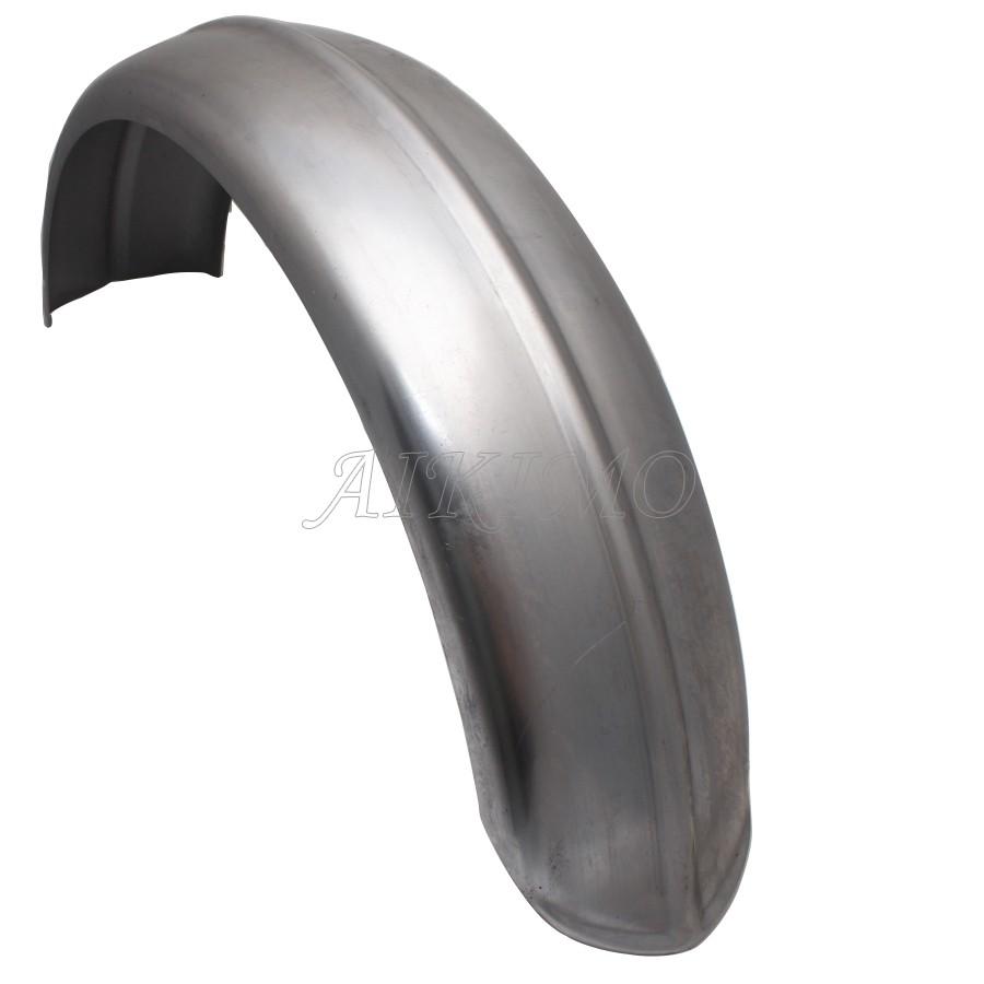 Motorcycle 5"/6'' Steel Ribbed Rear Fender Raw Rolled Edge Fit For Harley Chopper Bobber Custom Rigid Universal