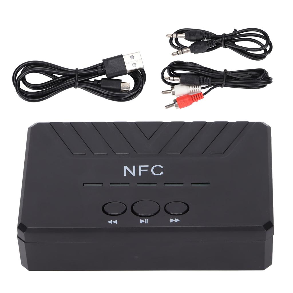 NFC 5.0 Bluetooth Receiver USB Playback AUX Wireless Audio Adapter for Car Home Stereo