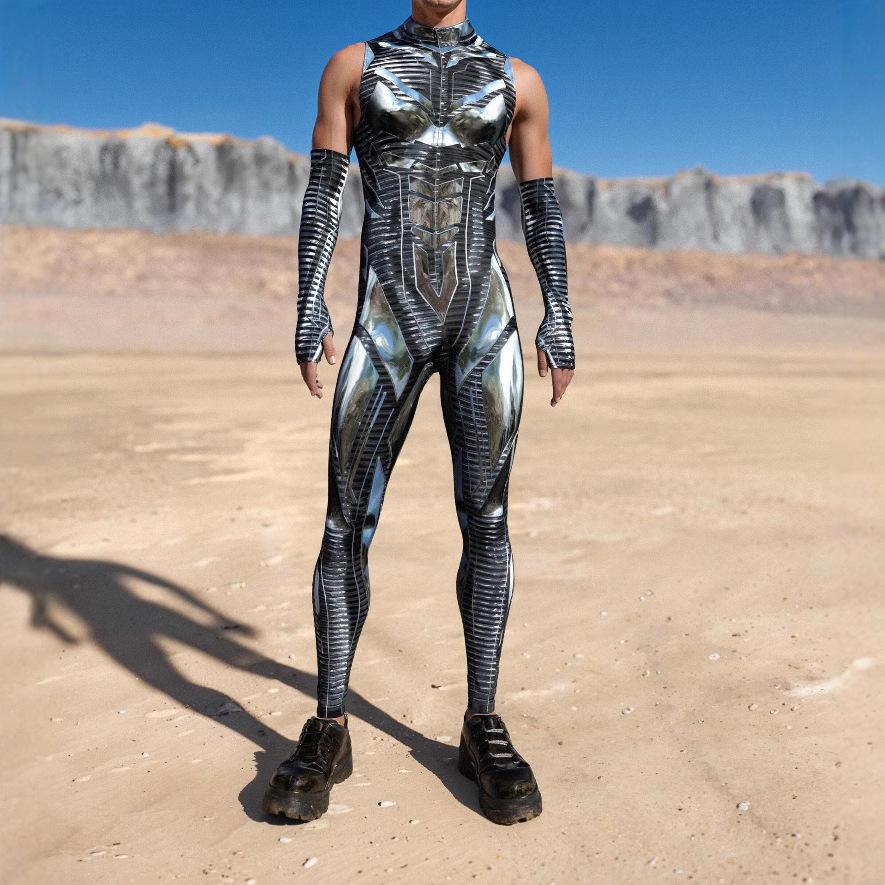 Унисекс Киберпанк 3D цифровая печать Хэллоуин вечеринка ролевая игра наряд для женщин мужчин косплей костюм карнавальный комбинезон