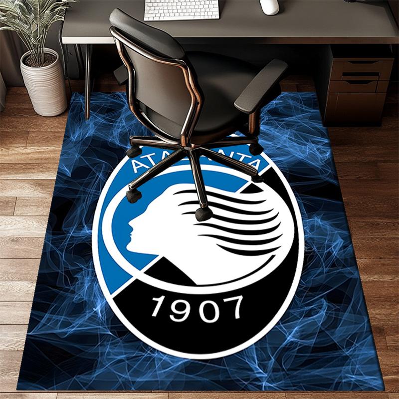 Football Atalanta Rug for Living Room, Game Rooms, Office, Bedroom, Office Floor Mat Playful Design, fan gifts Christmas decor
