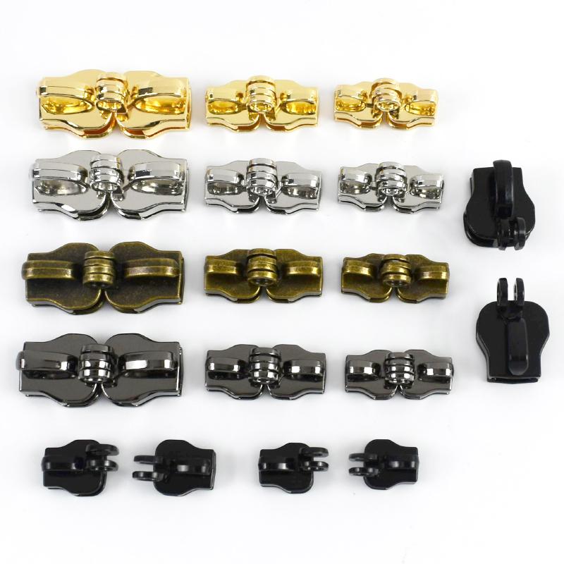 2/5/10 пар 5# 8# 10# Блокируемые нейлоновые слайдеры для молнии Двойное отверстие Безопасная блокировка молнии для багажа Застежка-пуллер Ремонтный аксессуар