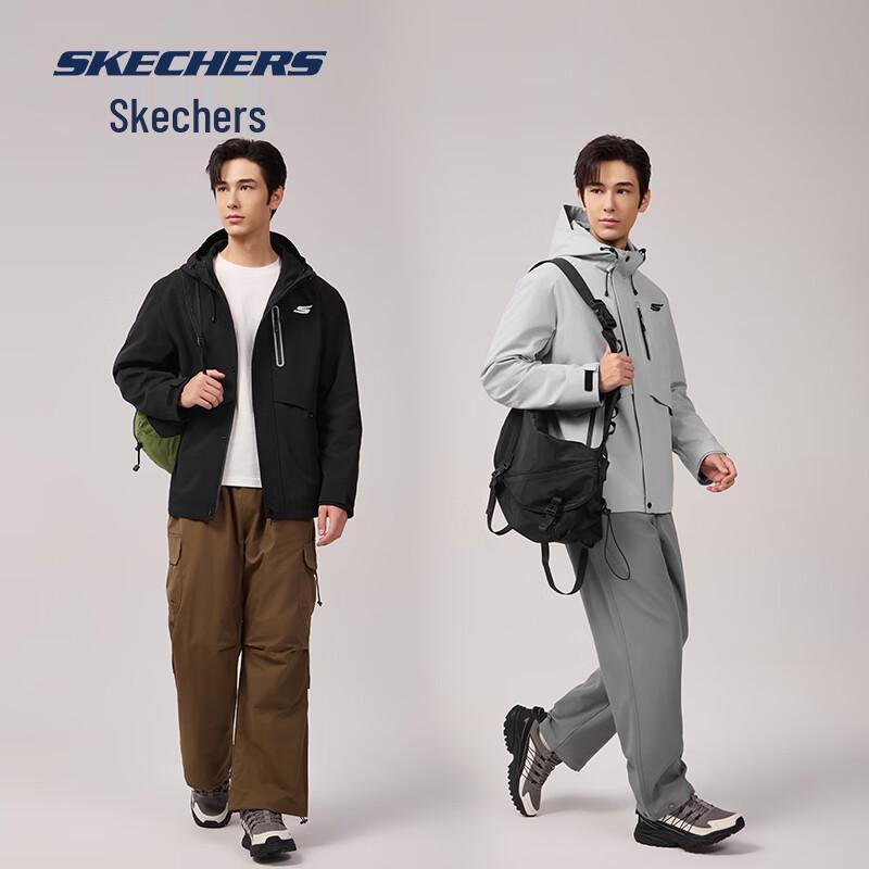 Skechers Мужская утепленная теплая куртка-спецодежда с капюшоном