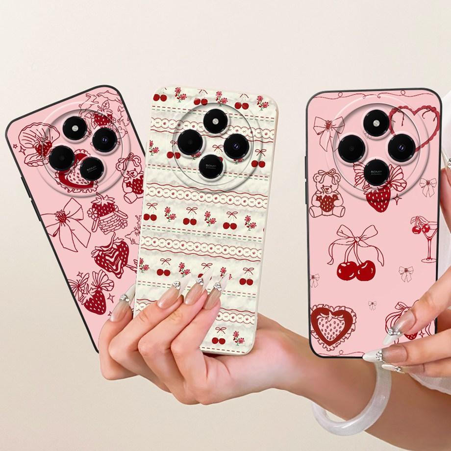 Luxury Fashion Painting Phone Case For Xiaomi Redmi 14C 4G Back Cover Liquid Silicone Soft Bumper For Redmi A4 14R 5G Poco C75