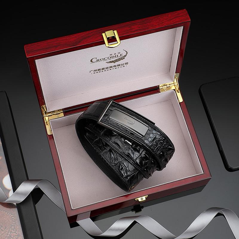 Crocodile Shirt Texture Leather Belt for Men