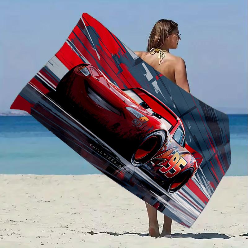 Racing car Beach Towel Microfiber Beach Towel Super Soft & Absorbent for Bath, Beach, Travel Bath Time Accessory, Fan gifts