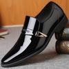 Mens Dress Leather Shoes Slip On Fashion Men Leather Moccasin Glitter Formal Male Shoes