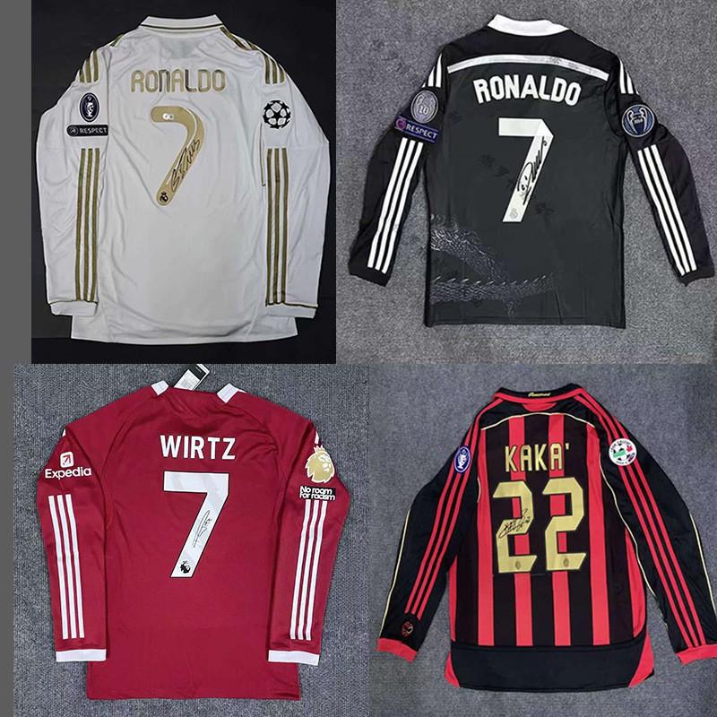 Мужская ретро-футболка для тренировок с длинным рукавом C 7 Liverpool Juventus AC Milan Sporting CP Signature Edition