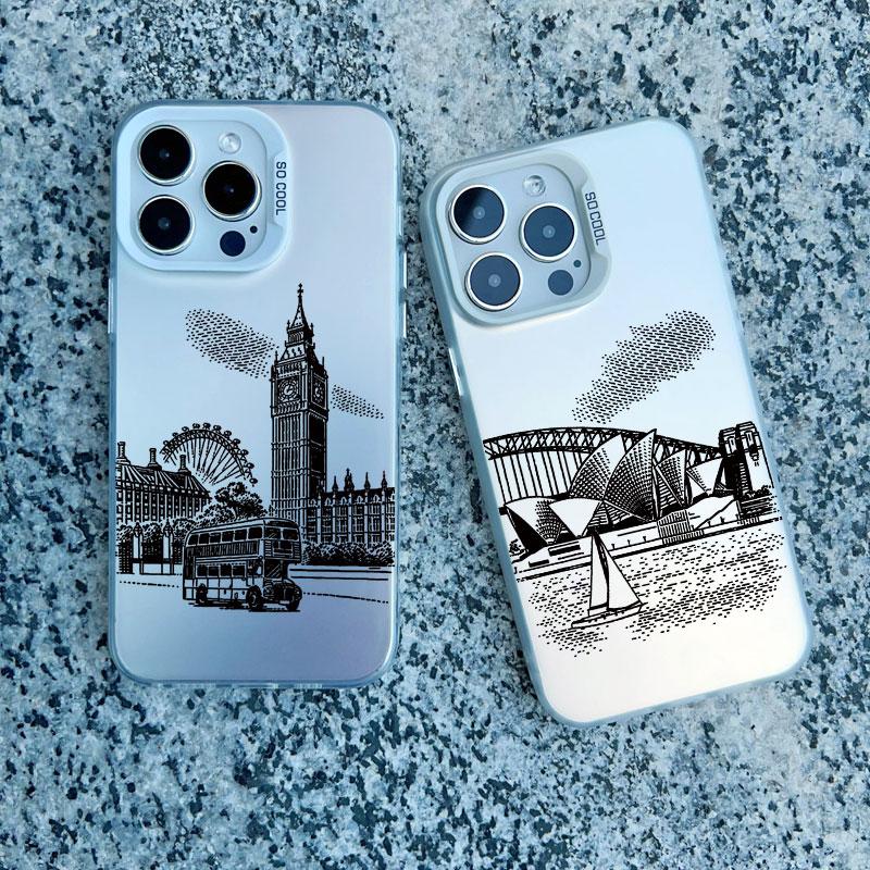 Всемирно известный исторический landmark здание Чехол для телефона для iphone 15 14 Plus Pro MAX 11 12 13 Mini Pro Max Ударопрочные Лазерные Чехлы