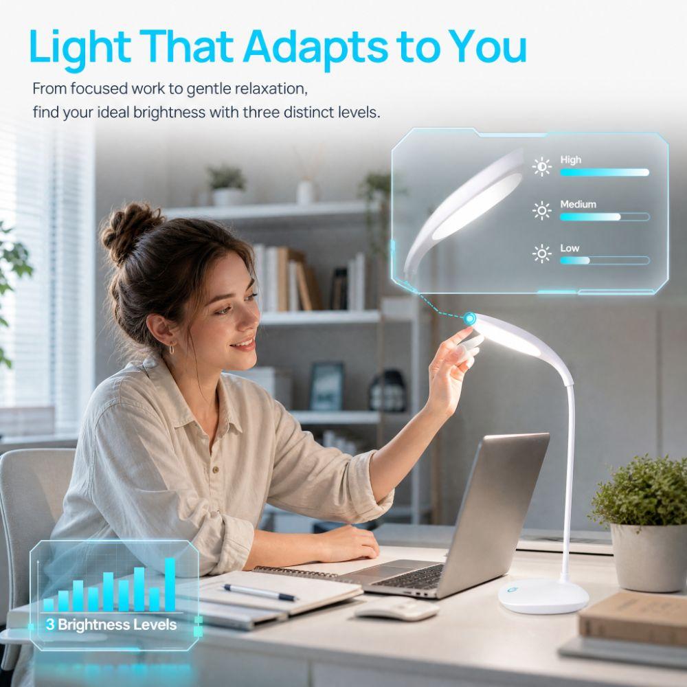 DC 5V Table Light 14 LEDs LED Desk Light Portable Table Lamp Studying