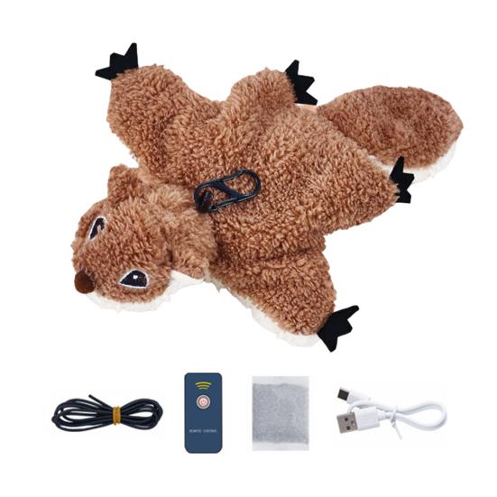 Игрушка для кошек «хлопающая птица», перезаряжаемая интерактивная плюшевая птица с дистанционным управлением, автоматическая хлопающая и щебечущая игрушка для кошек с кошачьей мятой для домашних кошек