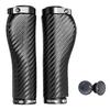 GORIX Bicycle Pattern Long Pair X for Cross Stylish Handlebar Double Shock Absorption Grips, Long/Long, Carbon-Look (GX-BONC6 (130mm 130mm)) Bikes,