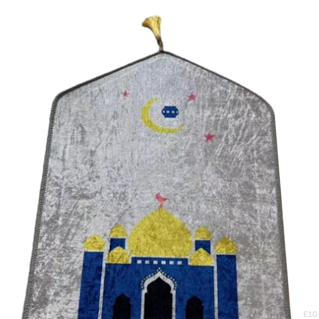 Коврик для молитвы с кисточками, украшение для богослужения, бархатный ковер 50 см x 90 см