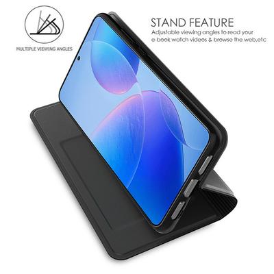 Для Xiaomi Poco F7 Pro 5G/Redmi K80 5G Чехол из ПУ кожи Чехол для телефона с держателем для карт Подставка Магнитная застежка