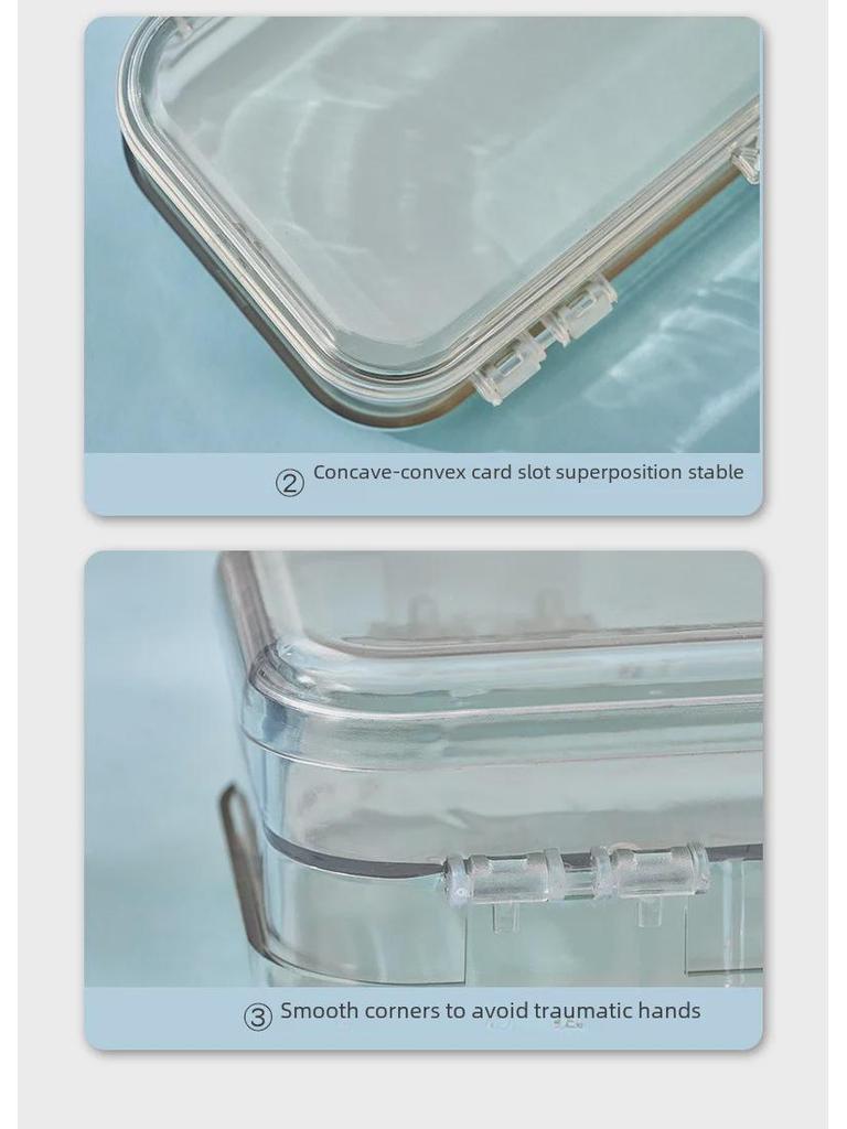 Прозрачный двухслойный пенал большой вместимости: Портативное, Многофункциональное Хранение Канцелярских Принадлежностей для Студентов