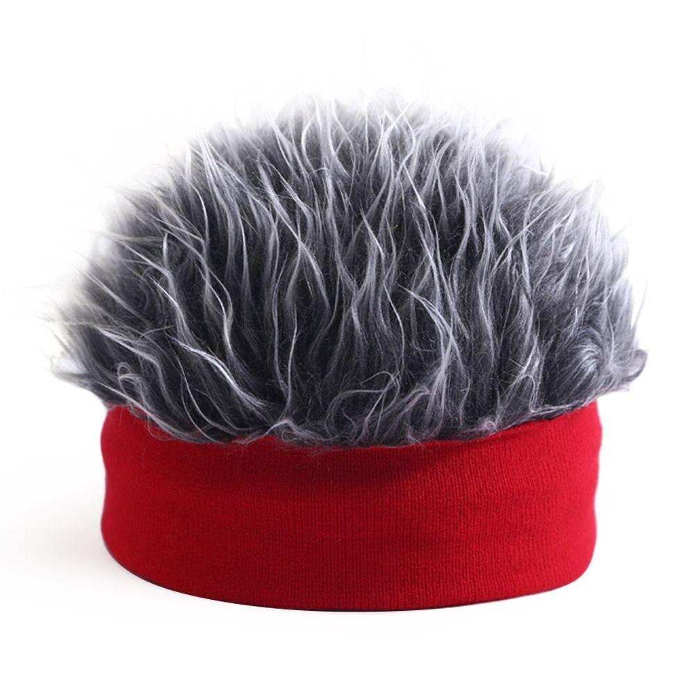 Вязаный детский парик шапка смешные волосы интегрированный головной убор модные шапки шапки дети