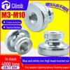 Blue & White Zinc High Head Knurled M3/M4/M5/M6 Step Nut