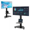 Rolling TV Stand On Wheels for 32-70Inch Screens Up To 88lbs Mobile TV Cart Height Adjustable Portable Outdoor TV Stand W/ Shelf