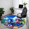 1 шт. Круглый ковер Sonic Mario для офиса, комнатный коврик, подходящий для офиса, спальни, гостиной, домашнего декора, декора комнаты, Offic a0928186